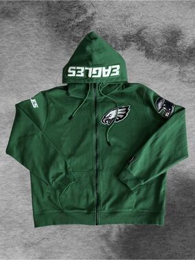 Philadelphia Eagles Green Full-Zip Hoodie Fits XL
